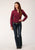 Roper Womens Black Solid Fill Wine 100% Cotton L/S Shirt XL