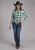 Roper Womens Taos Ombre Plaid Brown 100% Cotton L/S Shirt