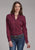 Roper Womens 2241 Paisley Burgundy 100% Cotton Btn L/S Shirt