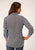 Roper Womens Classic Geo Blue 100% Cotton L/S Shirt