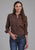 Roper Womens 2162 Black Fill Brown 100% Cotton Btn L/S Shirt