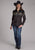 Roper Womens Scribble Bullriders Black 100% Cotton L/S Shirt