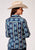 Roper Womens 1908 Serape Stripe Blue 100% Cotton L/S Shirt