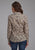 Roper Womens Brushstroke Cowboys Brown 100% Cotton L/S Shirt