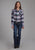 Roper Womens 2206 Unlined Flannel Black 100% Cotton L/S Shirt