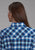 Roper Womens 2206 Unlined Flannel Blue/White 100% Cotton L/S Shirt