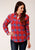 Roper Womens Unlined Flannel Red 100% Cotton L/S Shirt