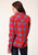 Roper Womens Unlined Flannel Red 100% Cotton L/S Shirt