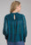 Roper Womens Burnout Brasso Teal Poly/Rayon L/S Blouse
