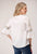 Roper Womens Crepe Bell Sleeve Cream 100% Polyester S/S Blouse