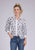 Roper Womens Floral Eyelet Western White/Black 100% Cotton L/S Blouse