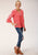 Roper Womens Orange Rayon/Nylon L/S Shirt