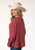Roper Womens Boat Neckline Barn Red 100% Rayon L/S Blouse