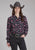 Roper Womens Bronc Rider Print Black 100% Rayon L/S Blouse