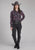 Roper Womens Bronc Rider Print Black 100% Rayon L/S Blouse