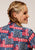 Roper Womens Bandana Print Red Rayon/Nylon L/S Shirt