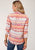 Roper Womens Aztec Texture Multi-Color 100% Rayon L/S Shirt