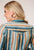 Roper Womens Watercolor Stripe Multi-Color 100% Polyester L/S Shirt