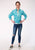 Roper Womens Blue Rayon/Nylon Star Print L/S Western Blouse
