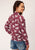 Roper Womens Horse Snap Red 100% Rayon L/S Blouse