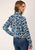 Roper Womens Modern Aztec Blue Rayon/Nylon L/S Shirt