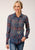 Roper Womens Blue Polyester L/S Shirt