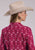 Roper Womens 2841 Ikat Printed Raspberry 100% Rayon L/S Shirt