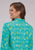 Roper Womens Vintage Aztec Print Turquoise 100% Rayon L/S Blouse