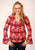 Roper Womens Aztec Print Red Rayon/Nylon L/S Tunic