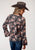 Roper Womens Coral Floral Grey Rayon/Nylon L/S Tunic