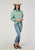 Roper Womens 2014 Denim Aqua 100% Cotton L/S Shirt