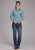 Roper Womens Howdy Fringe Western Light Blue 100% Cotton L/S Blouse