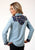 Roper Womens Retro Denim Light Blue 100% Cotton L/S Shirt