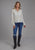 Roper Womens 2196 Moss Stripe Cream Polyester L/S Blouse
