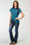Roper Womens 1894 Scribble Blue 100% Cotton S/S Shirt