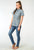 Roper Womens Delft Paisley Blue 100% Cotton S/S Shirt