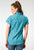 Roper Womens Lake Medallion Blue 100% Cotton S/S Shirt