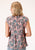 Roper Womens Pink Rayon/Nylon Paisley S/S Blouse
