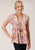 Roper Womens Spring Paisley Yellow 100% Polyester S/S Tunic