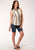 Roper Womens Desert Stripe Brown 100% Cotton S/L Shirt