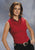 Roper Womens Red 100% Cotton Solid Poplin S/S Shirt