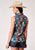 Roper Womens 1909 Vintage Patchwork Multi-Color 100% Cotton S/L Shirt