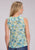 Roper Womens Floral Aztec Chintz Cream/Blue 100% Polyester S/L Blouse