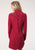 Roper Womens Red Polyester Retro L/S Old West Dress