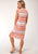 Roper Womens Aztec Texture Multi-Color 100% Rayon S/L Dress
