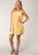 Roper Womens Double Cloth Yellow 100% Cotton S/L Dress