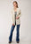 Roper Womens Cream Polyester Aztec Knit Cardigan
