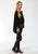 Roper Womens Black/Blue Polyester Hankerchief Sweater