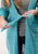 Roper Womens Dark Teal Polyester Long Length Cardigan