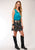 Roper Womens Black Rayon/Nylon Cowgirl Print Skirt